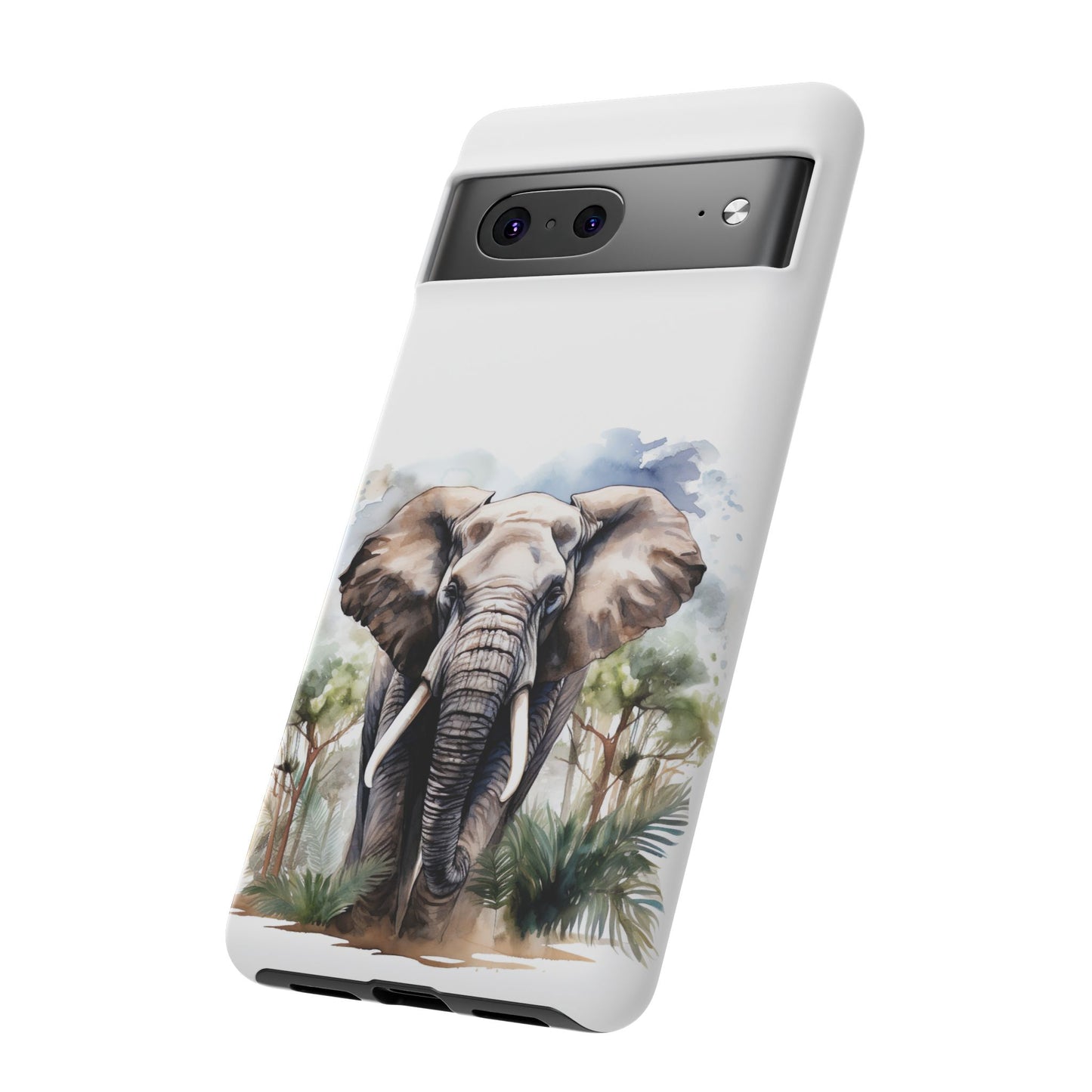 Majestic Watercolor Elephant Mobile Cover – Artistic Wildlife Design