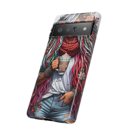 Boho Winter Queen – Cozy Dreads & Holiday Vibes Mobile Cover