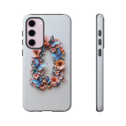 Floral Letter D Phone Case – Personalized Aesthetic Cover for iPhone, Samsung & Google Pixel