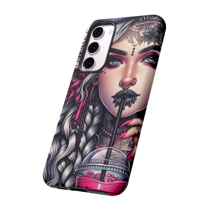 Icy Rebel – Silver Dreads & Edgy Street Chic Mobile Cover