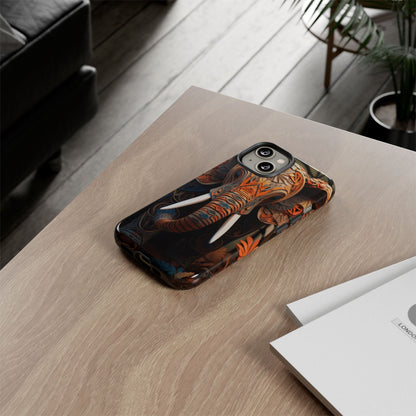 Elegant Artistic Elephant Mobile Cover – Intricate Paper-Cut Design