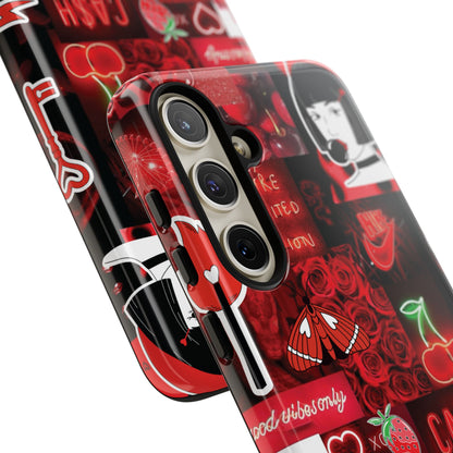 Red Pop Art Neon Vibes Phone Case