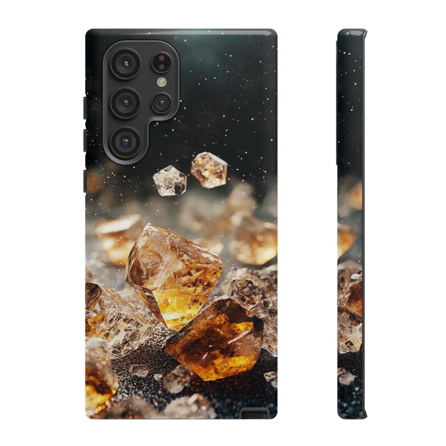 Golden Ember Crystal Phone Case for iPhone, Samsung & Google Pixel
