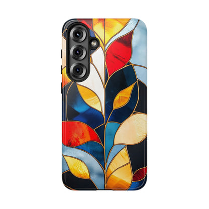 Ember Bloom – Vivid Leaf Mosaic Phone Case for iPhone, Samsung & Pixel