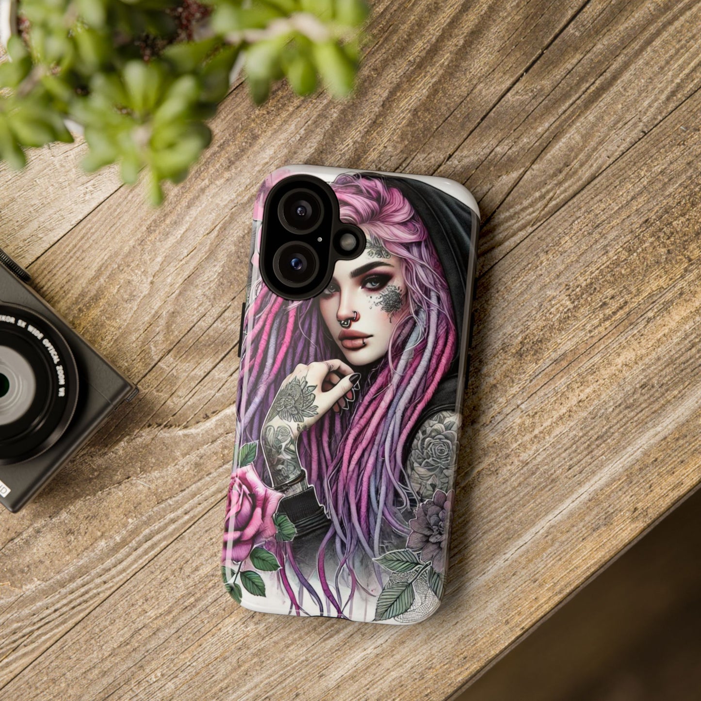 Gothic Rose Tattoo Art Mobile Case
