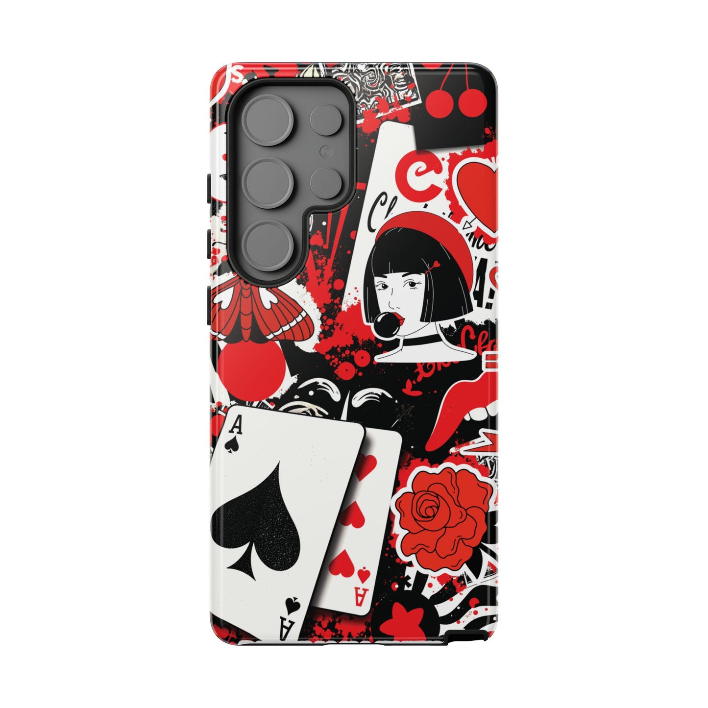 Bold Red & Black Ace Card Phone Case