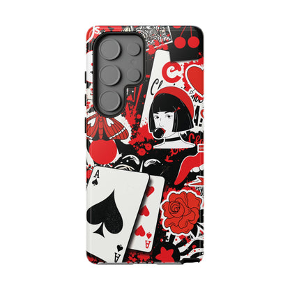 Bold Red & Black Ace Card Phone Case