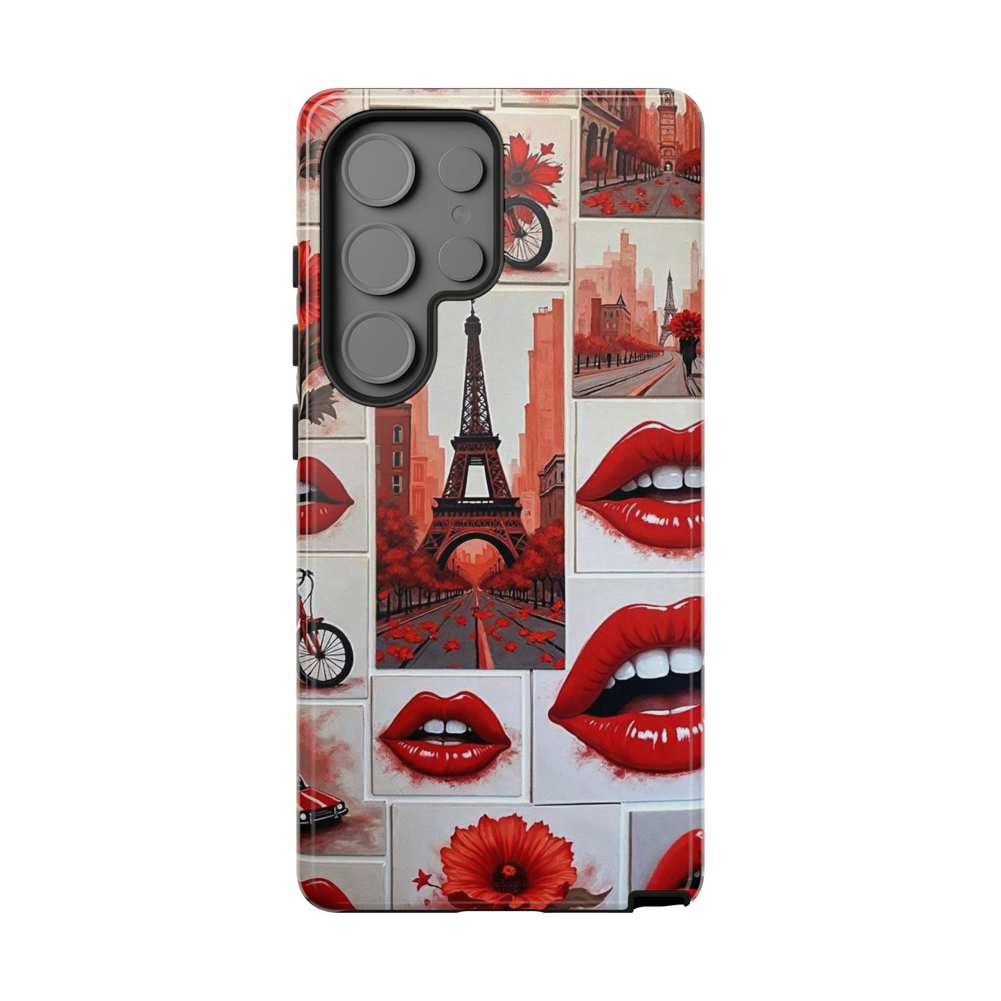 Red Lips & Eiffel Tower Phone Case