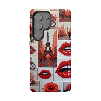 Red Lips & Eiffel Tower Phone Case